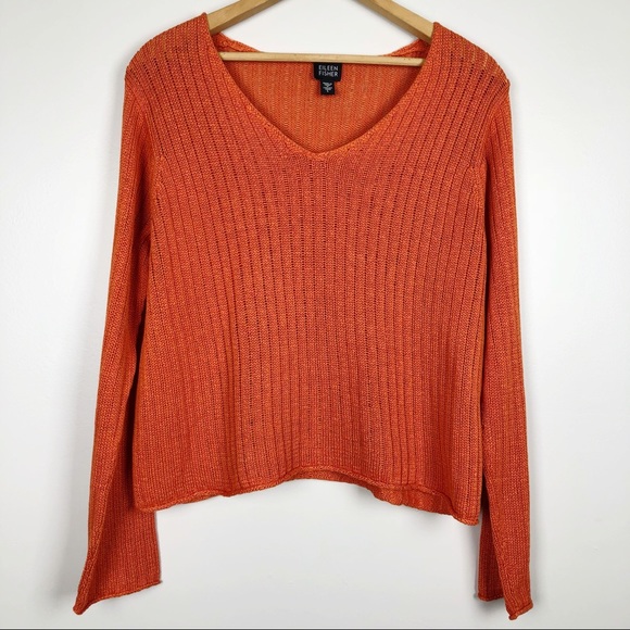 Eileen Fisher Sweaters - Eileen Fisher Orange Italian Yarn Sweater- SOLD